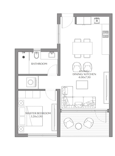 Floor plan for apartment at June