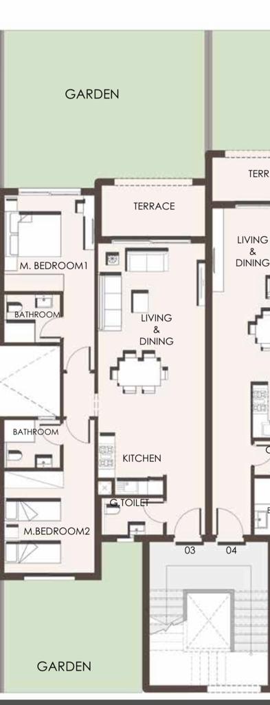 Floor plan for chalet at Hacienda West