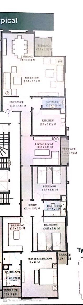 Floor plan for apartment at L’Avenir