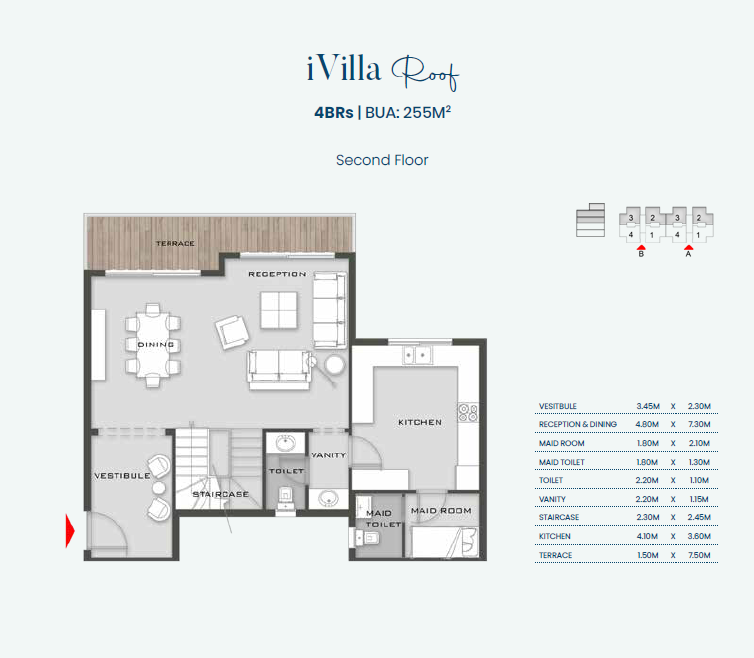 Floor plan for duplex at Aliva Mountain View Mostakbal City