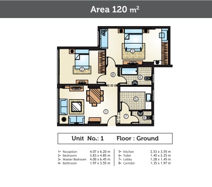 Floor plan for apartment at Golden Yard