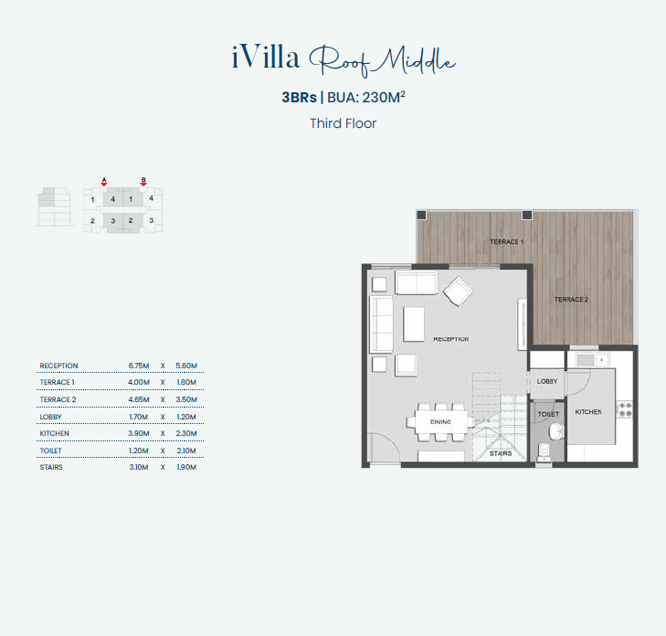 Floor plan for duplex at Aliva Mountain View Mostakbal City