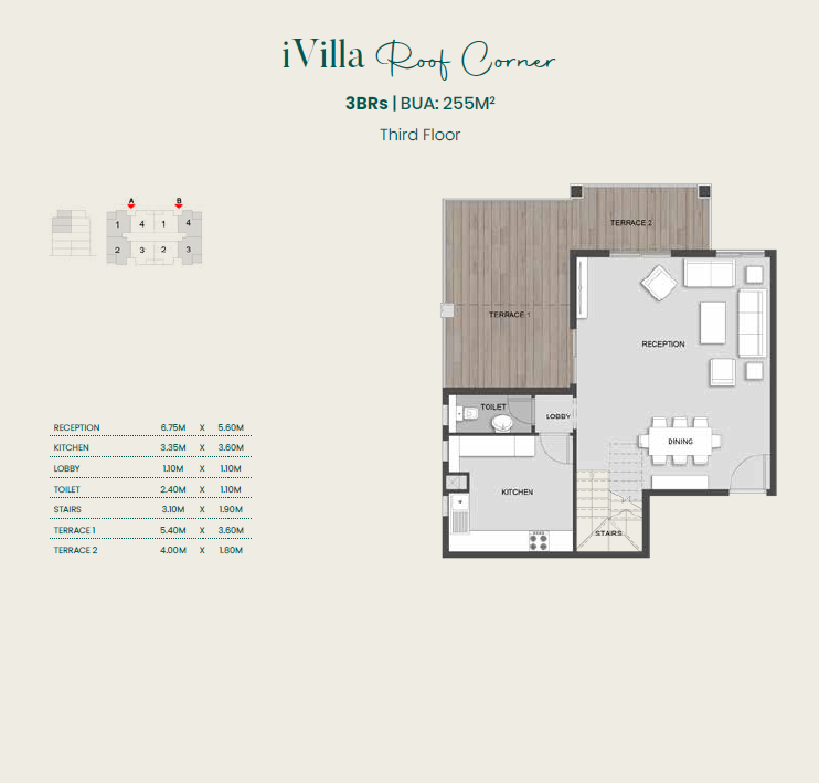 Floor plan for duplex at Aliva Mountain View Mostakbal City