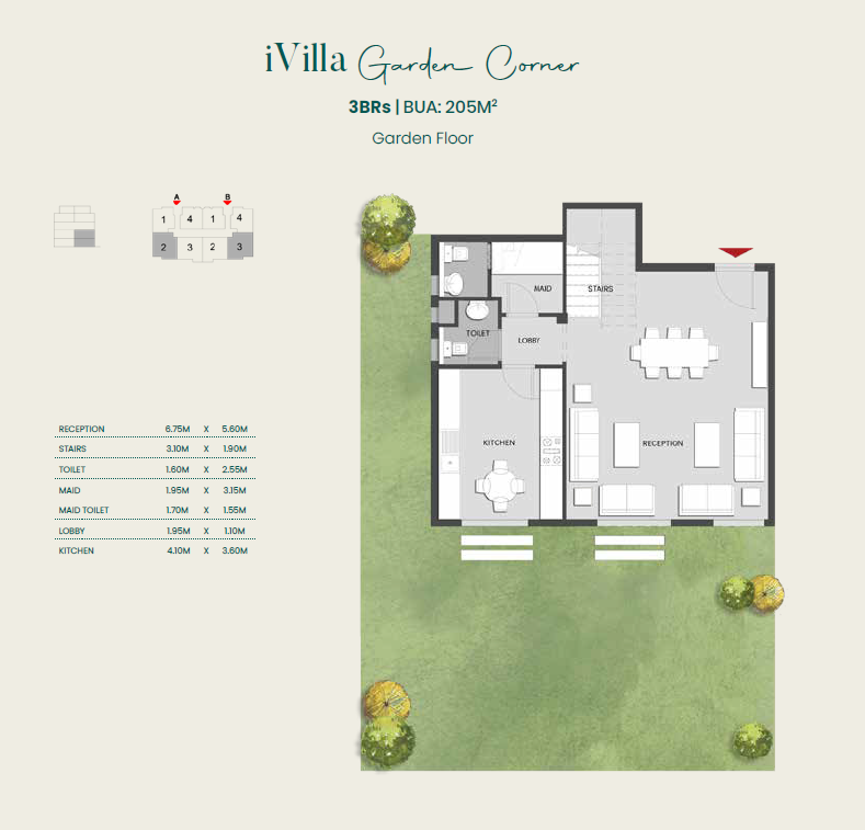 Floor plan for duplex at Aliva Mountain View Mostakbal City