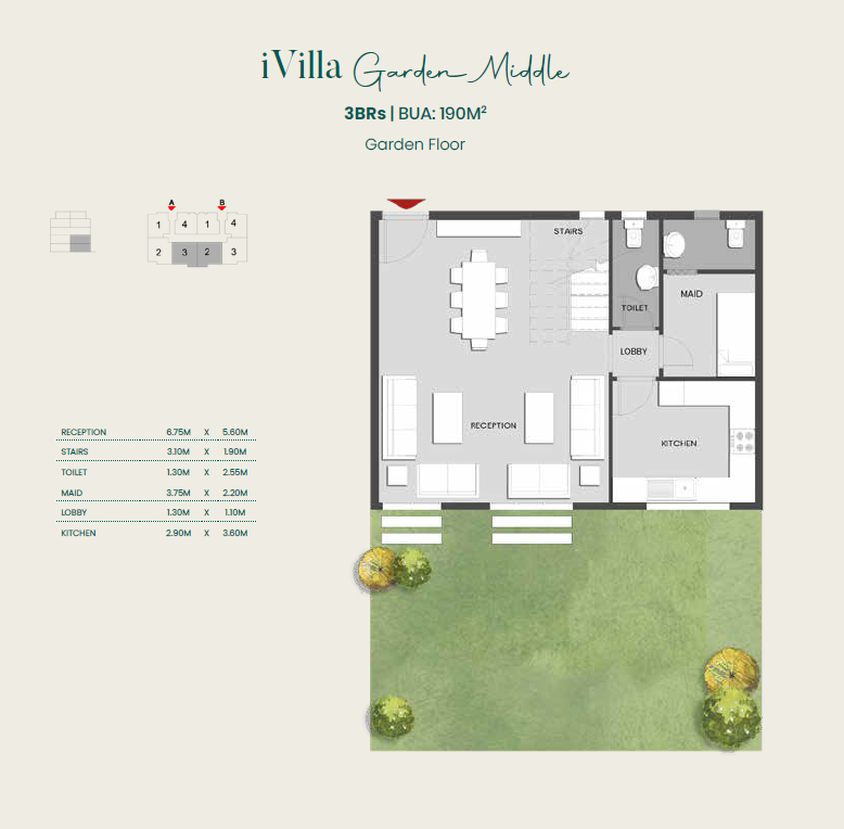 Floor plan for duplex at Aliva Mountain View Mostakbal City