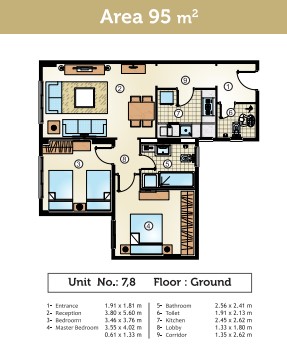 Floor plan for apartment at Golden Yard