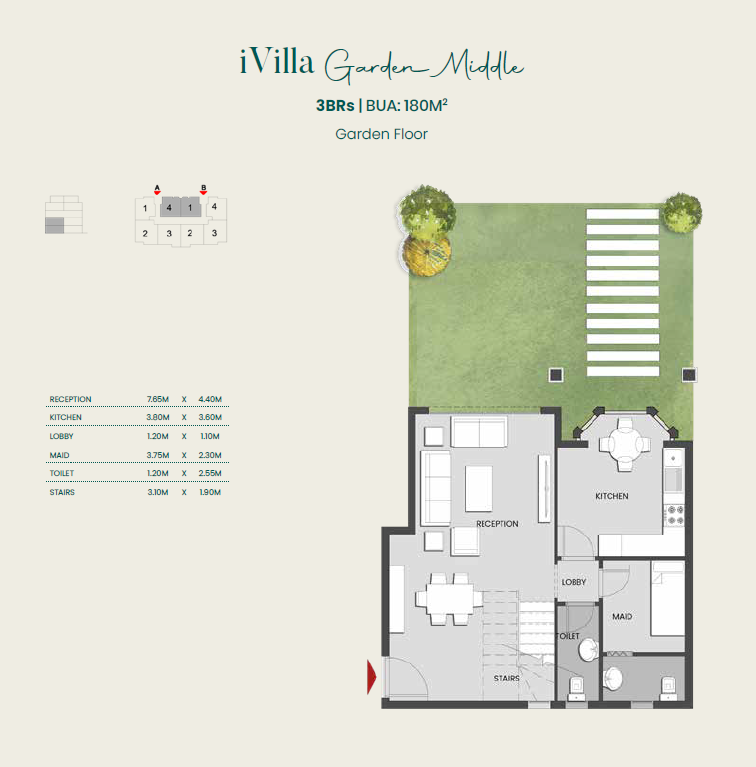 Floor plan for duplex at Aliva Mountain View Mostakbal City