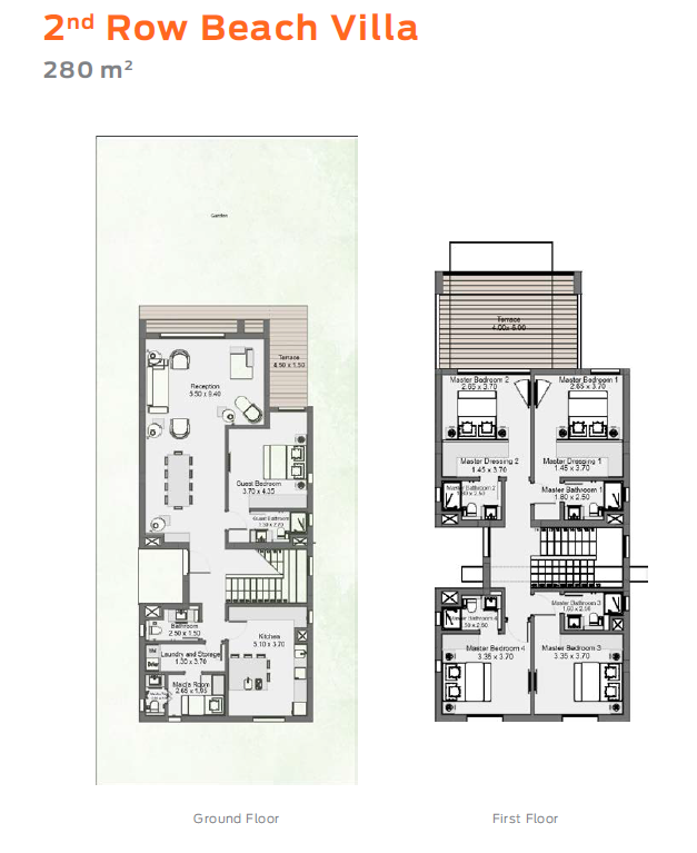 Floor plan for villa at D-Bay