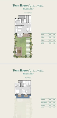 Floor plan for townhouse at Aliva Mountain View Mostakbal City