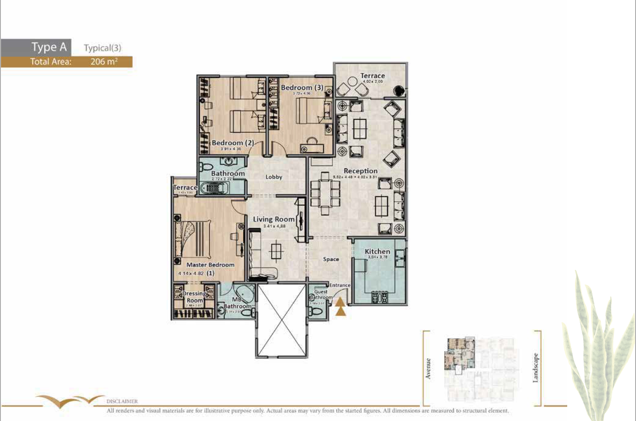 Floor plan for apartment at Rock Eden