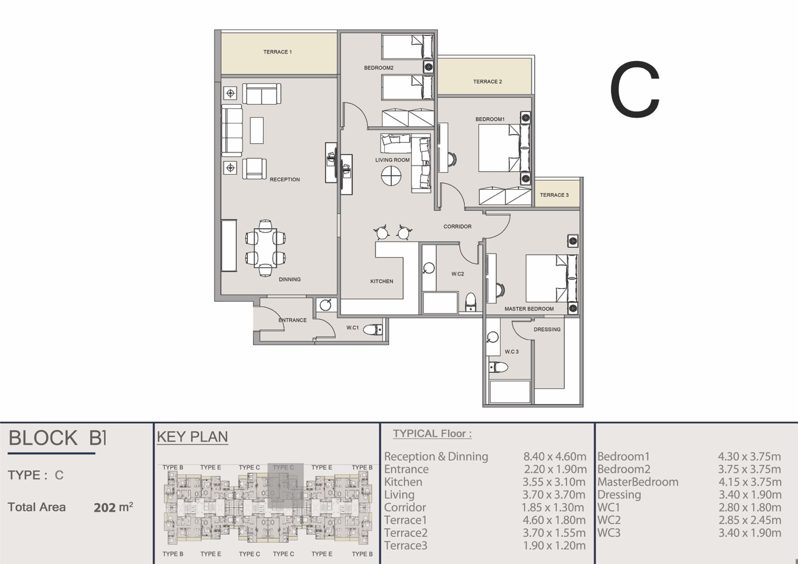 Floor plan for apartment at Ri8