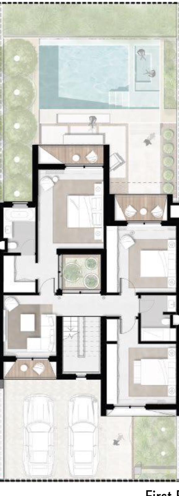 Floor plan for townhouse at Solana