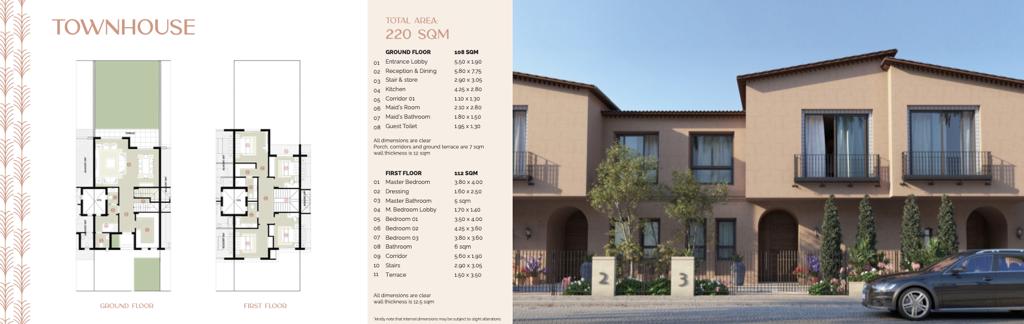 Floor plan for townhouse at Village West