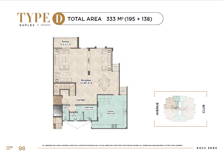 Floor plan for duplex at Rock Eden
