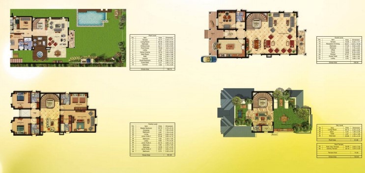Floor plan for villa at Mountain View Chillout Park