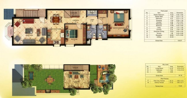 Floor plan for penthouse at Mountain View Chillout Park