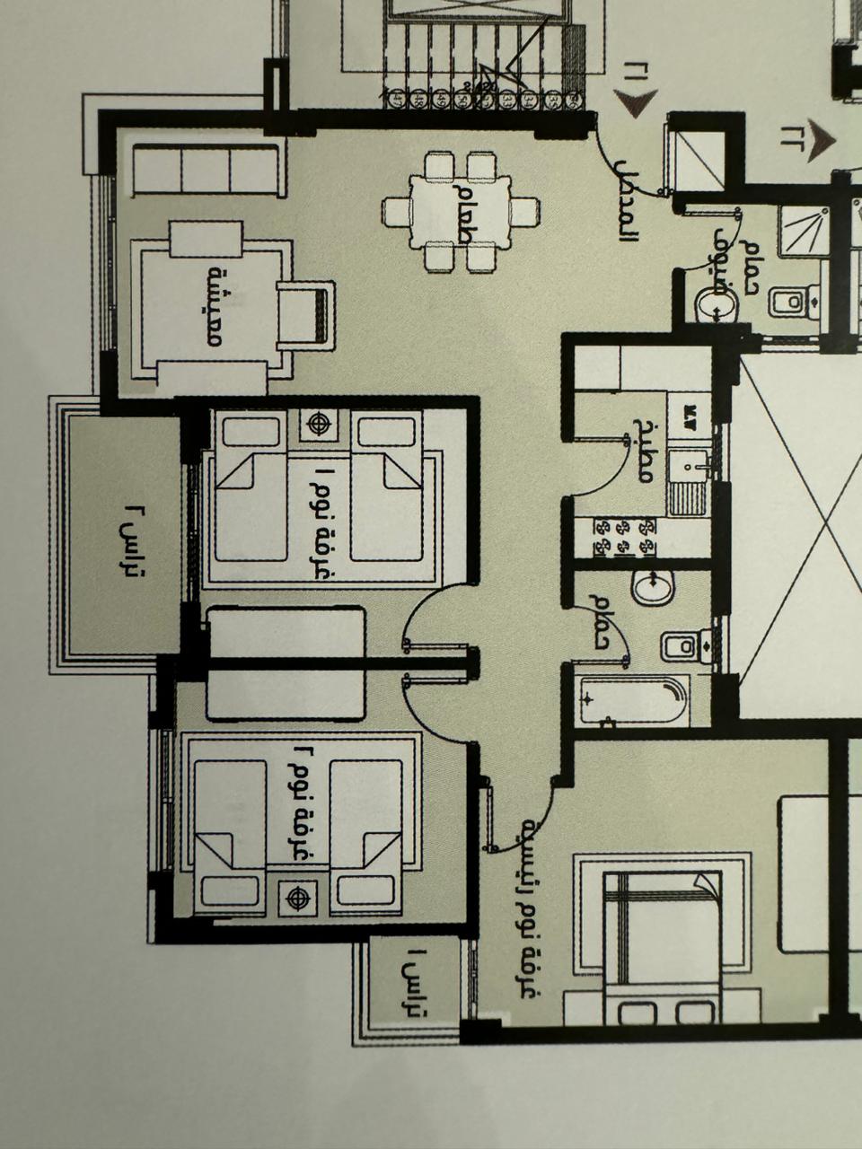Floor plan for apartment at Madinaty