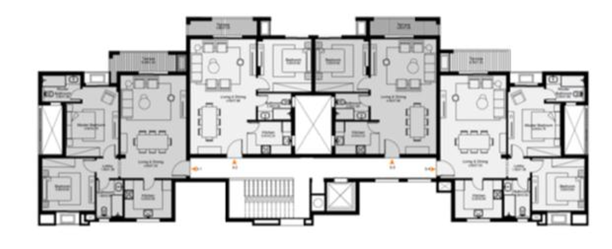 Floor plan for apartment at O West Orascom
