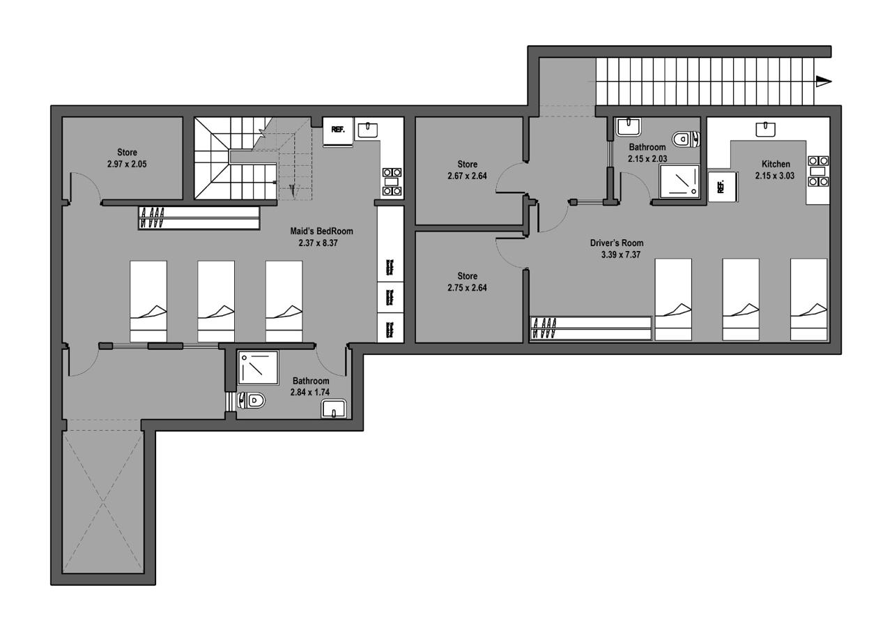 Floor plan for villa at Direction White