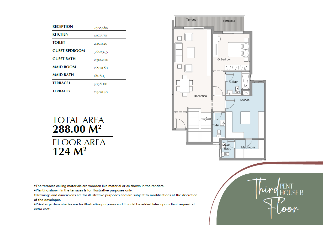 Floor plan for penthouse at Oak Residences-Stone Park