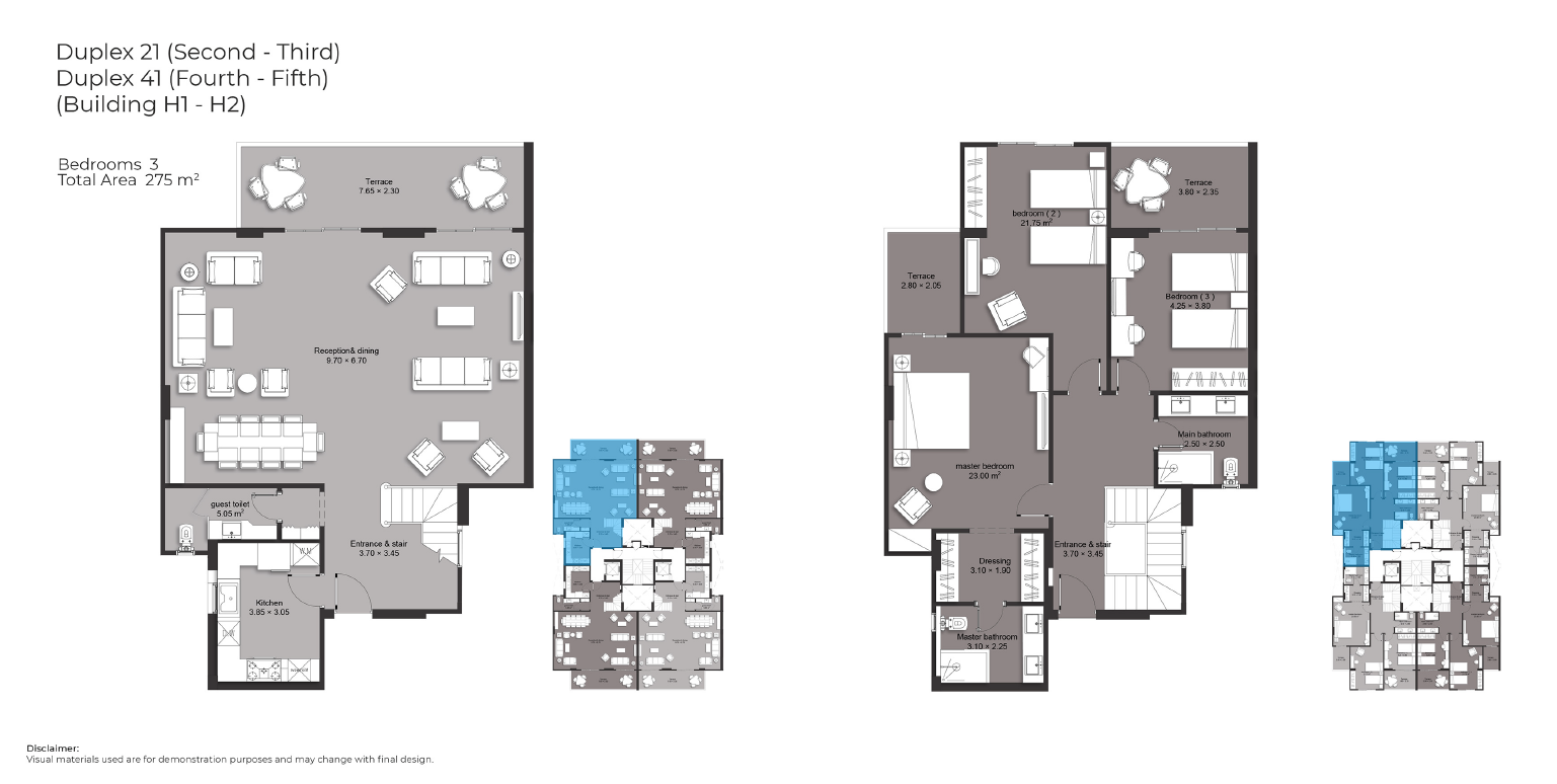 Floor plan for duplex at Ninety Avenue
