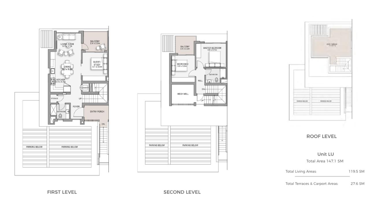 Floor plan for duplex at SKAIA  Marassi
