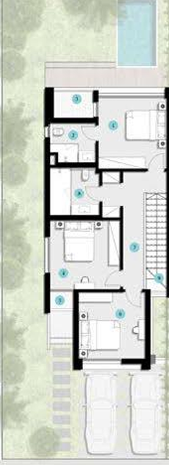 Floor plan for townhouse at Azha North Coast