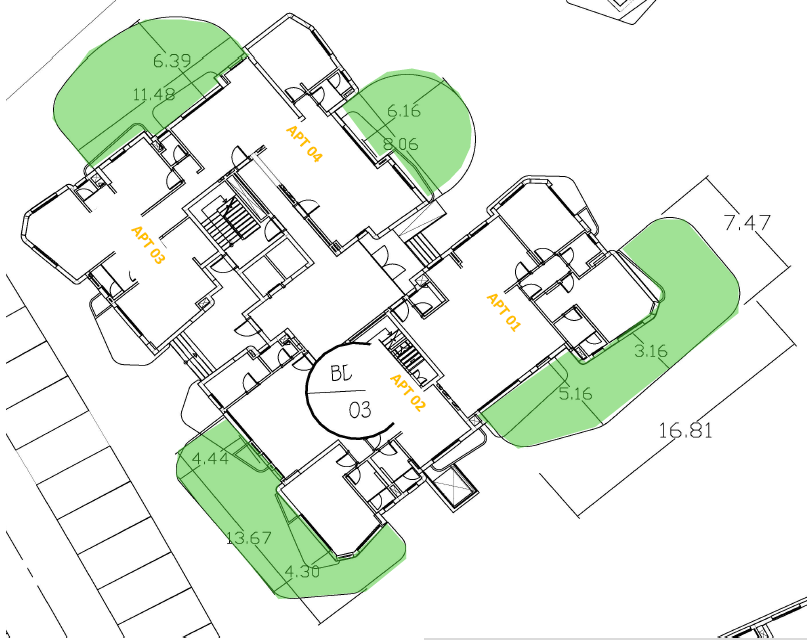 Floor plan for apartment at Badya