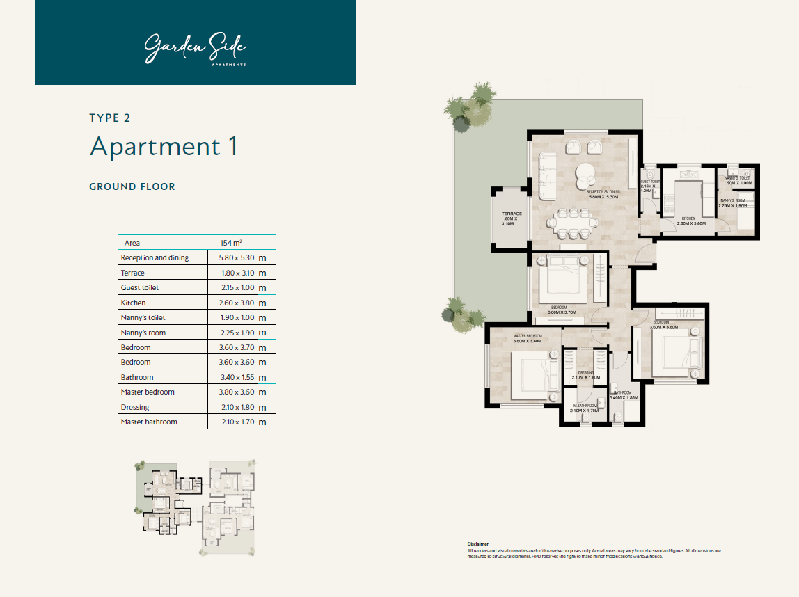 Floor plan for apartment at Garden Lakes