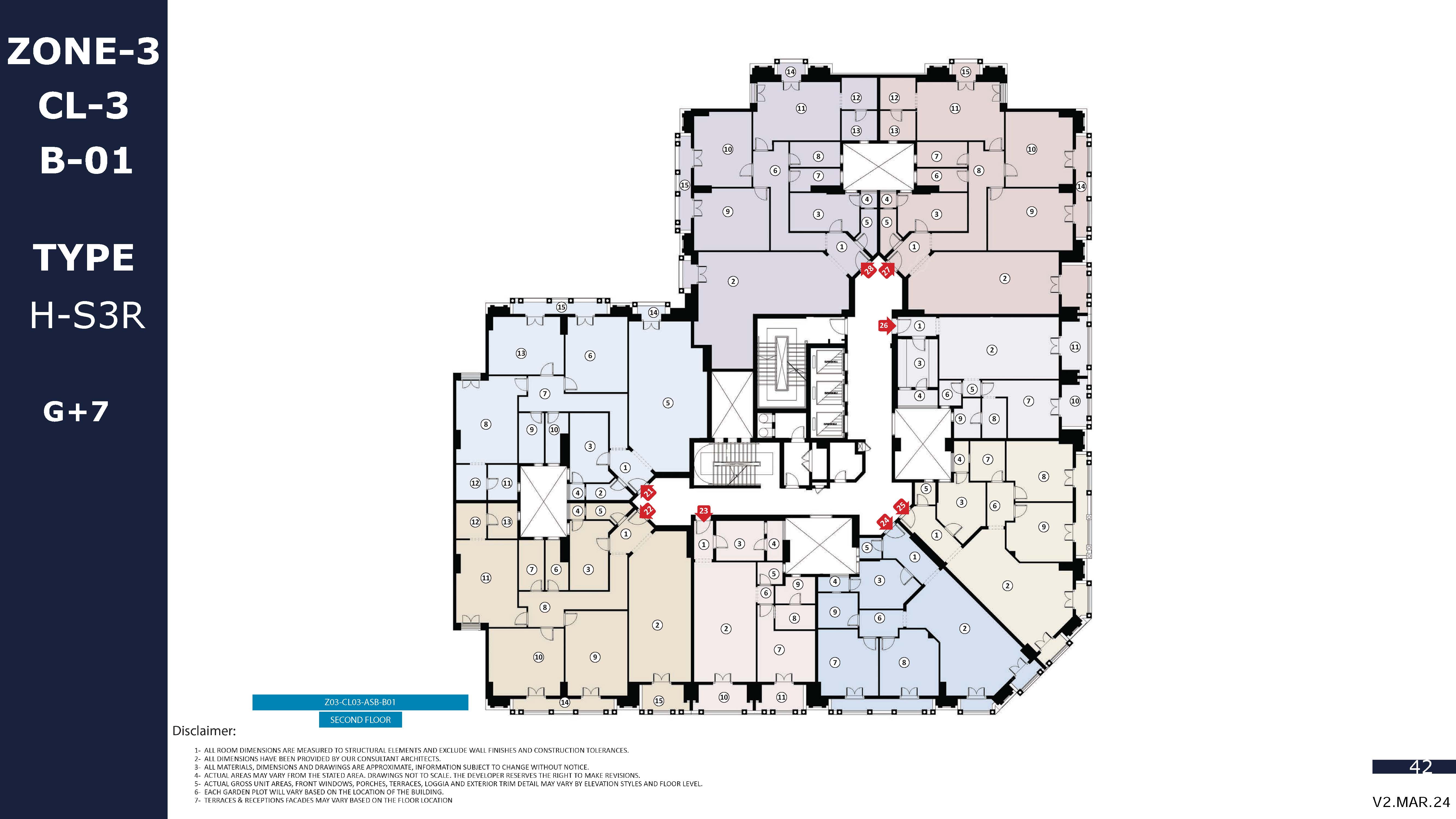 Floor plan for apartment at Mayadin R5