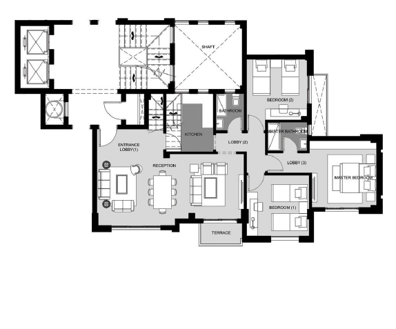 Floor plan for apartment at Sun Capital