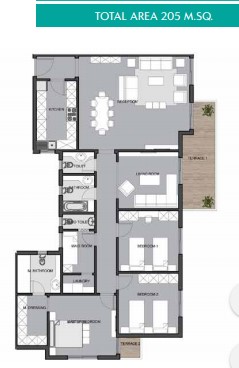Floor plan for apartment at Mountain View ICity New Cairo