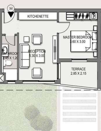 Floor plan for apartment at Taj City
