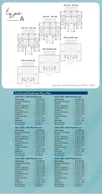 Floor plan for penthouse at Hacienda West