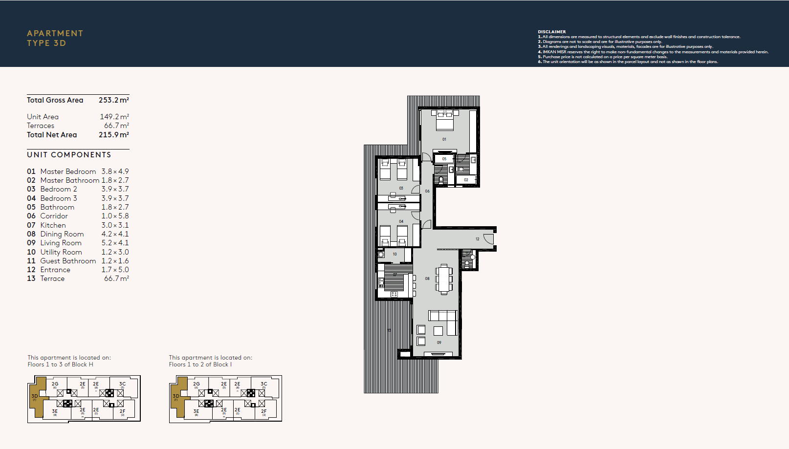 Floor plan for apartment at Al Burouj