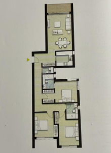 Floor plan for apartment at ZED East