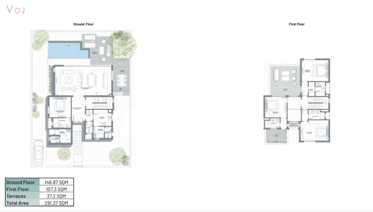 Floor plan for villa at June