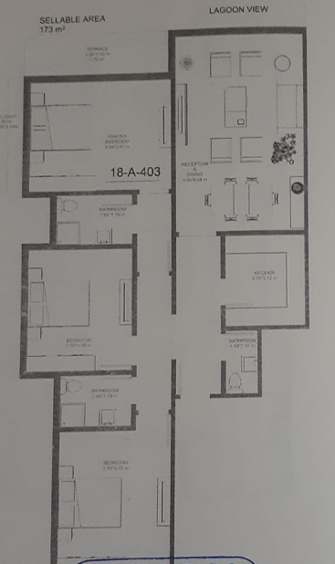 Floor plan for apartment at Lumia Residence- New Capital