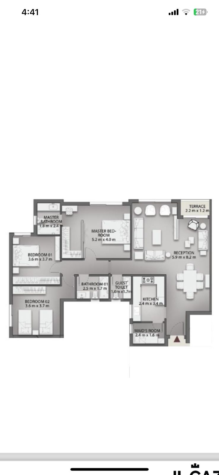 Floor plan for apartment at Creektown
