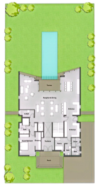 Floor plan for villa at Badya