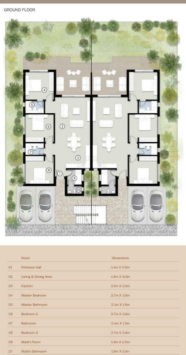 Floor plan for chalet at Silvertown Silversands