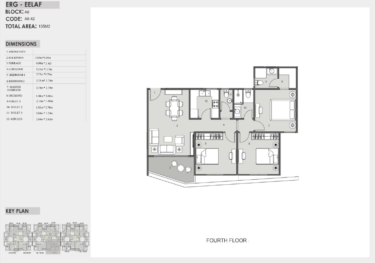 Floor plan for apartment at Eelaf Residence