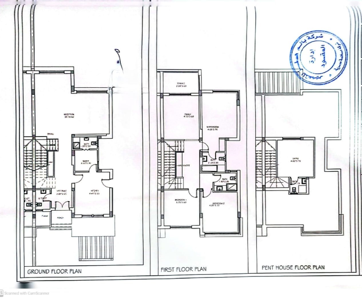 Floor plan for townhouse at Woodville