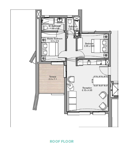 Floor plan for chalet at Salt