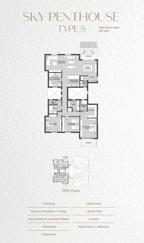Floor plan for apartment at SODIC East