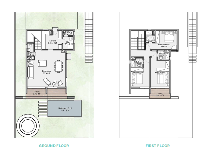 Floor plan for villa at Salt