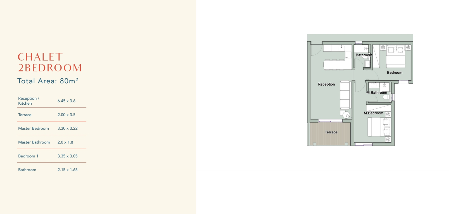 Floor plan for chalet at Il Monte Galala