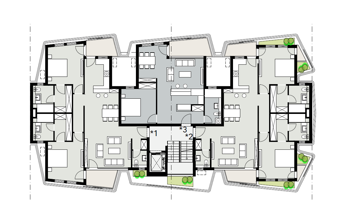 Floor plan for apartment at Badya