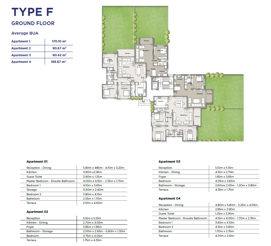 Floor plan for apartment at Palm Parks