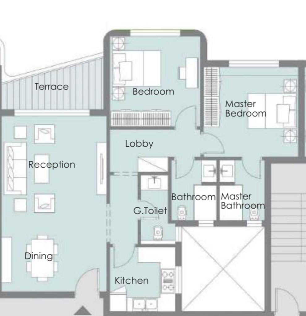 Floor plan for apartment at Palm Hills New Cairo